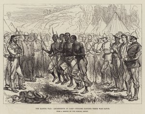 La Guerre des Cafres, Divertissements au Camp, les Fingoes dansant leur Danse de Guerre